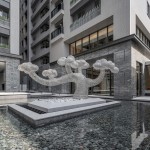 公共藝術品-雲(yún)與樹 實景圖