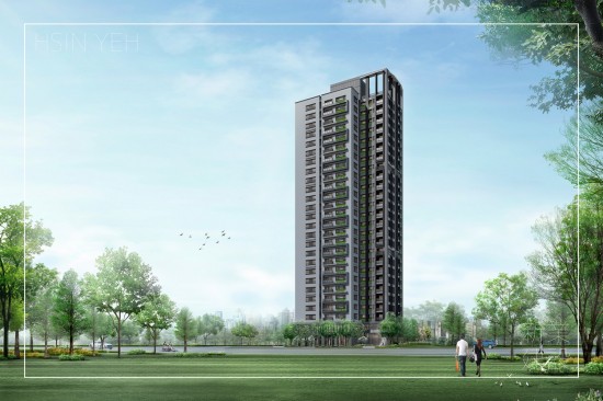 坐擁新竹縣府特區(qū)第一排，26層迎峰地標(biāo)，與綠意大境相迎為美。