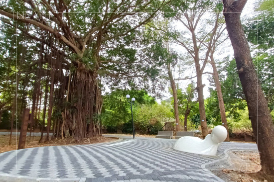 座落在座標(biāo)N24.2041424°， E120.572827°、編號(hào)1313001老榕樹(shù)下的《樹(shù)下教室》，將大自然與土地融入藝術(shù)，如同一座美麗的生態(tài)島嶼。