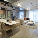 善用玻璃層板與薄窗簾，讓自然光的溫暖落入家中；客餐廚合一的設(shè)計，關(guān)照所有家人讓關(guān)係親密加分。