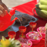 斟上一杯敬天地的心，願直達(dá)天聽，期盼工程順利圓滿。