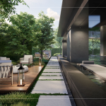 新業(yè)恆一社區(qū)，提供輕食廚房&泳池 SPA 俱樂部，讓住戶回家即度假，隨時(shí)隨地皆能輕鬆寫意。(圖為 新業(yè)恆一 泳池3D示意圖)