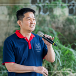 結(jié)束後，邀請同仁們分享此次淨溪的心得，讓我們一同為環(huán)境盡一份心力，以行動守護這片土地。(圖為行銷部–楊世偉經(jīng)理)