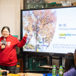 下半堂進(jìn)行楓香果實(shí)手作課，透過(guò)老師的專業(yè)介紹下，了解大自然裡的生態(tài)與奧秘。