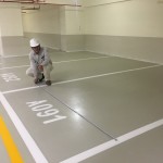 室內(nèi)停車(chē)位的長(zhǎng)寬尺寸攸關(guān)用戶(hù)停車(chē)空間與權(quán)益，勘驗(yàn)OK也代表當(dāng)初放樣的高度精準(zhǔn)性。