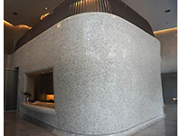 以曲面設計的門廳，充滿藝術感，令人驚艷。（盧金足攝）